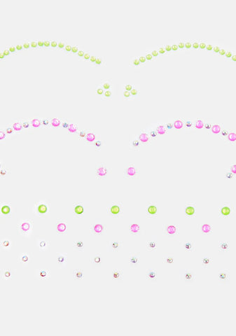 Neon Cut Crease Face Jewels