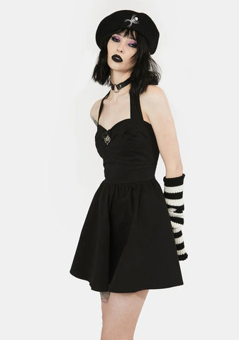 Bathed In Moonlight Halter Dress