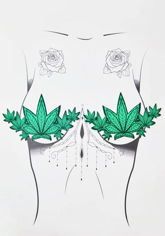 Green Leaf Demi Pasties