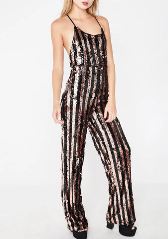 Swanky Attitude Sequin Jumpsuit