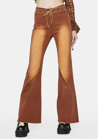 Acoustic Heartbeat Denim Flares