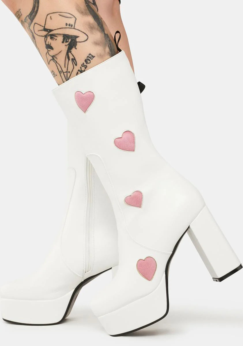 Wide Calf Game Of Love Platform Boots