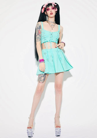 Perfect Strangers Lace Up Corset Top