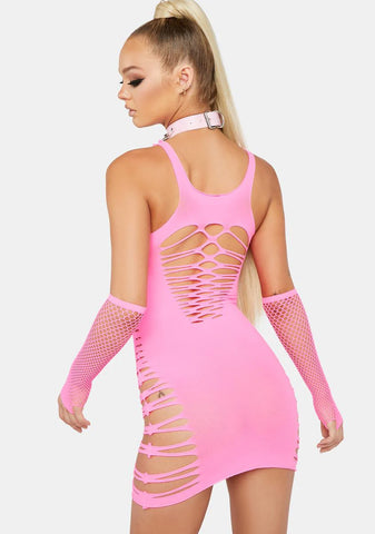 Bubblegum Back 2 Basixxx Mini Dress