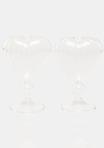 Hearts And All Glass Cup Set