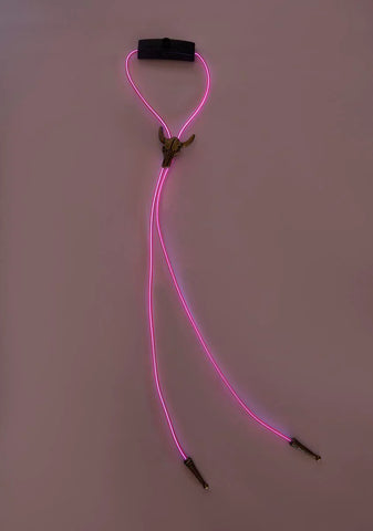 Pink Light Up Bolo Tie