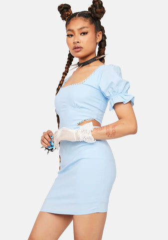 Sky My Whole Heart Cutout Mini Dress