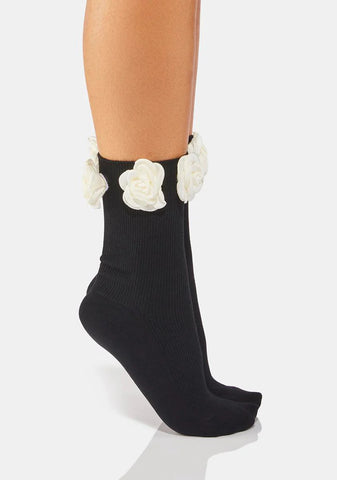 Among The Flowers Crew Socks