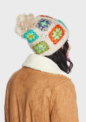 Winter's Frost Knit Beanie