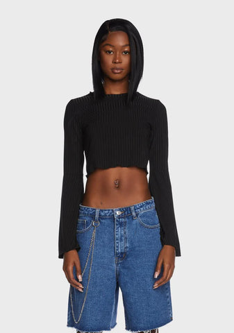 When You Text Me Cropped Sweater