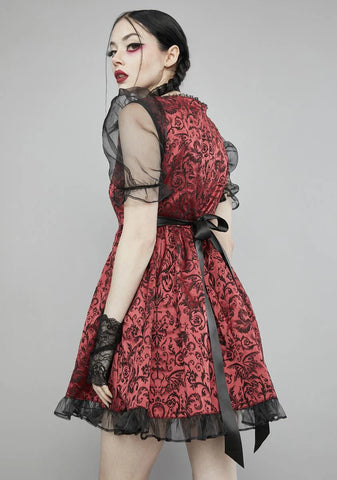 Hit The Ground Brocade Mini Dress