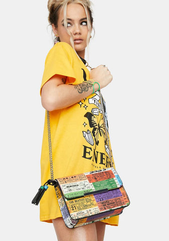 The Beatles Ticket Stubs Crossbody Bag
