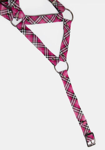 Pink Plaid Harness
