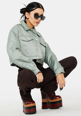 Street Smarts Cropped Cargo Jacket