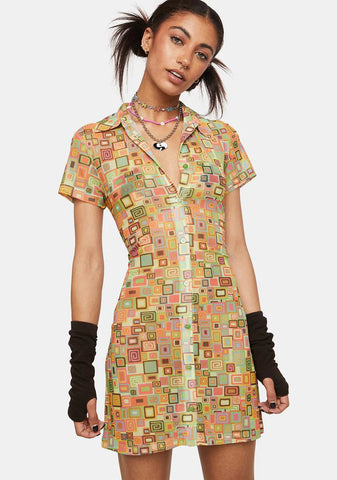 Bad Trip Mesh Shirt Dress