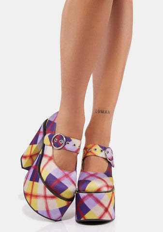 All Hail Me Plaid Mary Janes