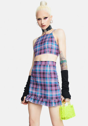 Back 2 School Baddie Plaid Skirt Set