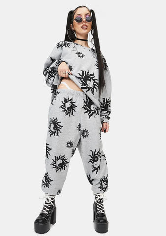 Yin Yang Marl Crewneck Sweatshirt