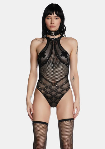 Feel My Fire Fishnet Teddy