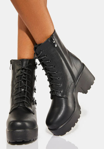 Amabilis Flower Platform Boots