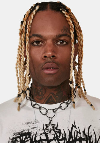 Distortion Chunky Chain Star Necklace