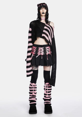 Sweet Bloodline Lace-Up Skirt