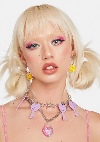 Padlocked Pretty Chain Link Necklace