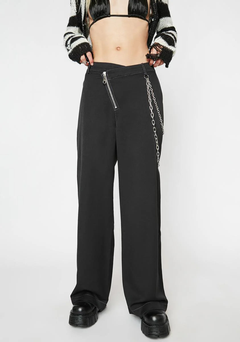 Dropout Wide Leg Pants