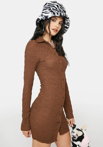 Chocolate All My Loving Mini Dress