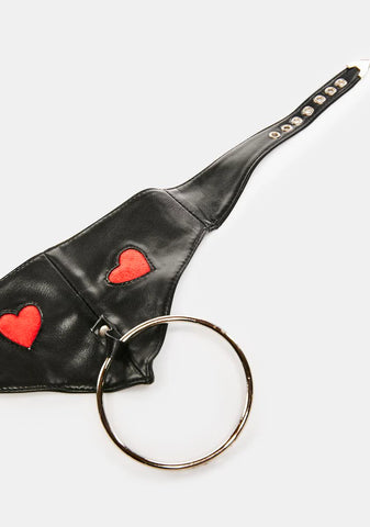 Red Heart Let Them Go O-Ring Choker