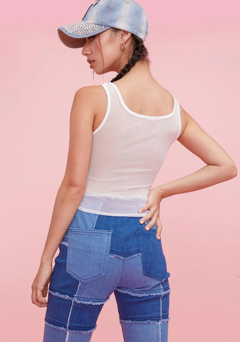 Icy Get Lucky Mesh Corset Top