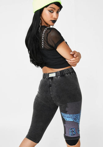 Onyx Boy Eagle Glitch Cycling Shorts