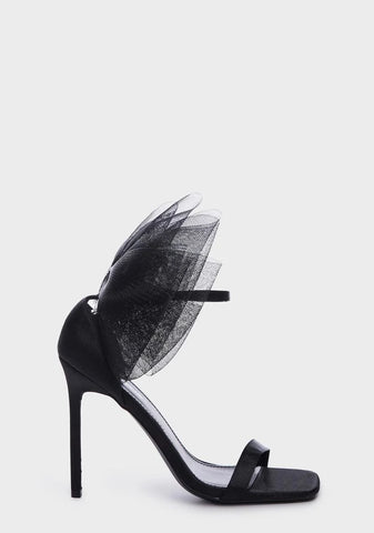 Wide Fit Candi Bow Heels - Black