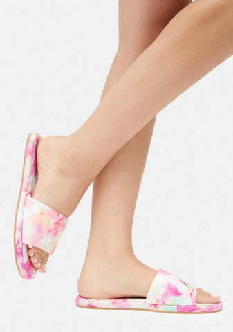 Pink Tie Dye Good 4 You Slide Sandals