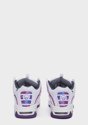 White Swirl D3 2001 Sneakers