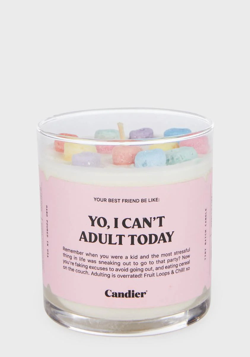 Can't Adult Cereal Candle