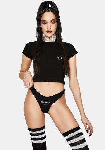 Lonely Rhinestone Thong