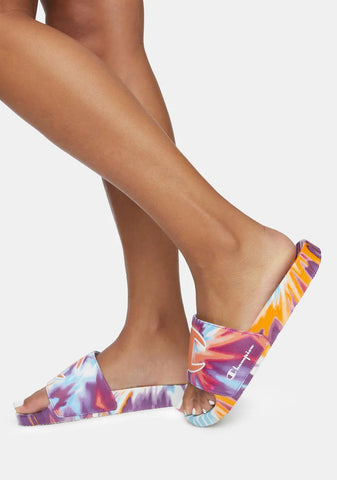 Magenta IPO Tie Dye Slides