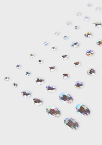 Multi Shape Iridescent Rhinestone Gem Pack