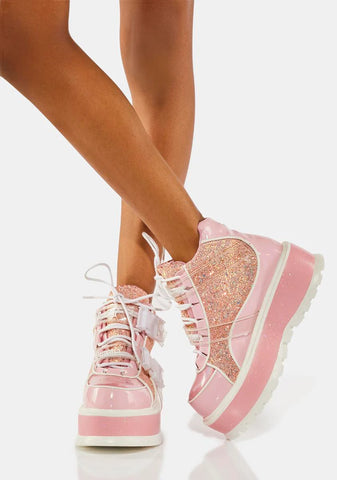 Pink Slacker-50 Holographic Boots