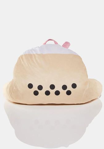 Pearl Boba Tea Vibrating Plush Chair