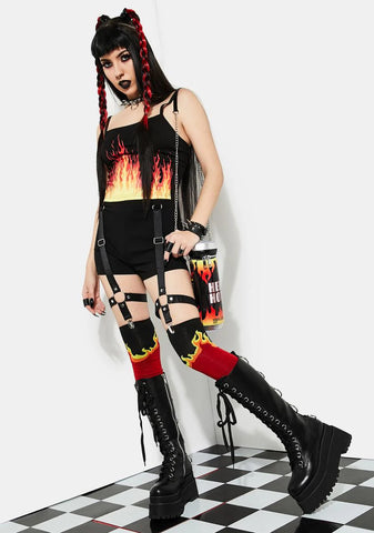 We're Going Down Garter Shorts