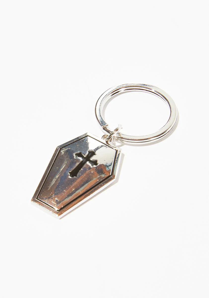 Lock It Down Coffin Keychain