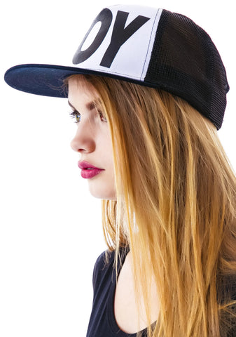 BOY Flat Bill Cotton Trucker Cap