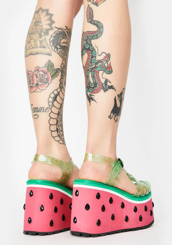 One In A Melon Platform Sandals