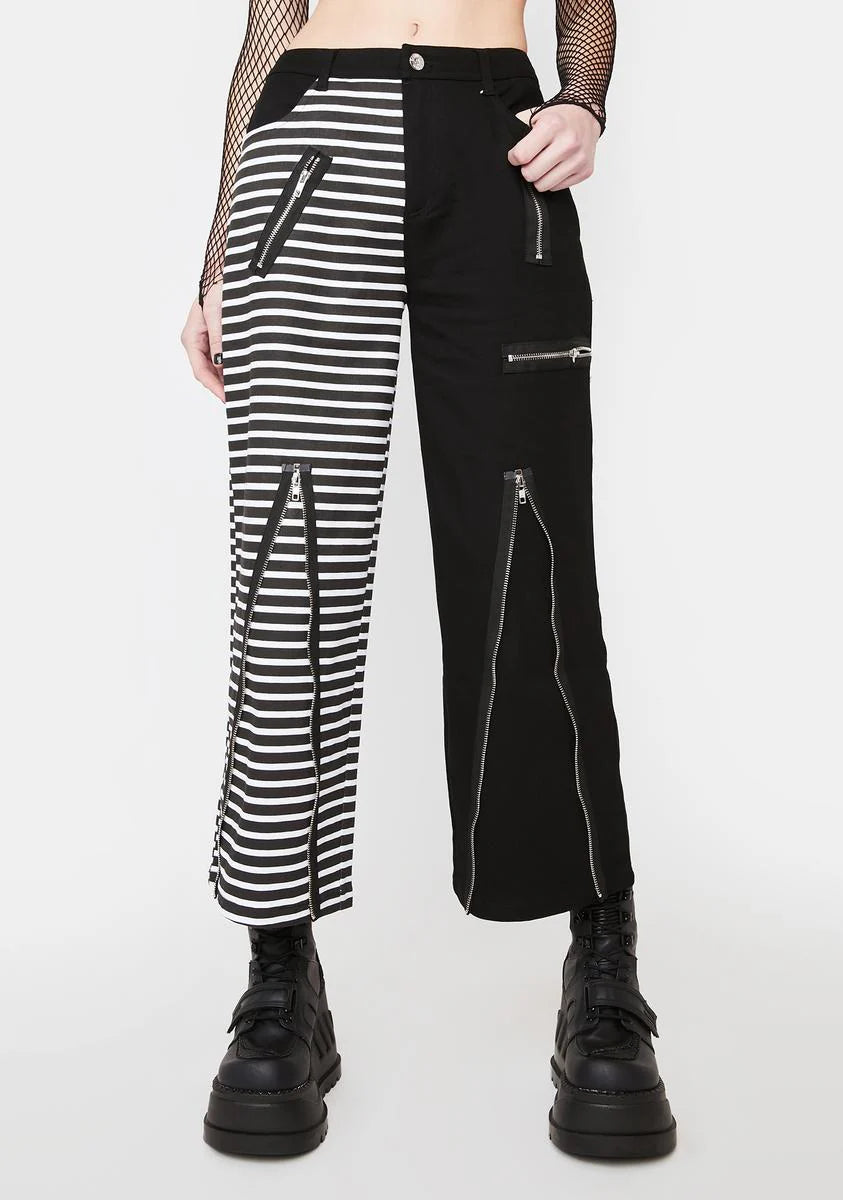 Two Tone Striped Pants