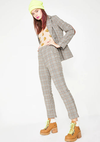 Nine To Five Plaid Pants
