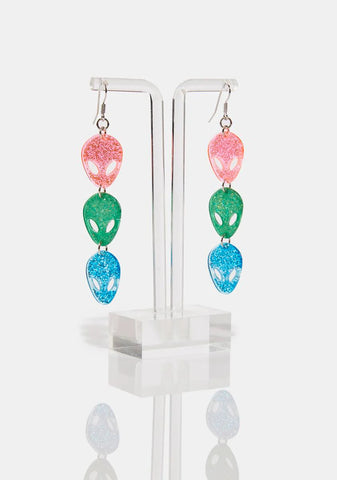 Otherworldly Sparkle Alien Earrings