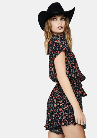 Party Til Dawn Floral Romper