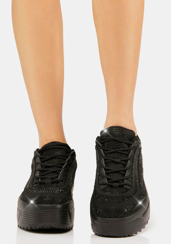Noir New Heights Platform Sneakers
